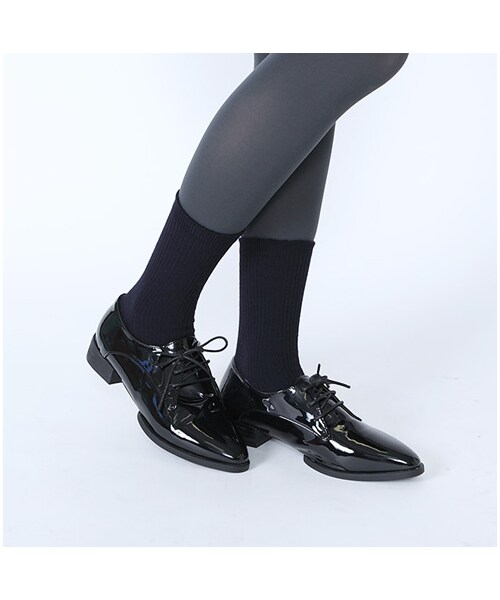 靴下屋（クツシタヤ）の「ウール2ｘ2リブソックス（ソックス・靴下・レディース・オフホワイト/キナリ/グレー/クロ/チャコールモク/ローズピンク/アカ/エンジ/カラシ/ダークグリーン/ブルー/コン・22.0～24.0cm）」の13枚目の写真