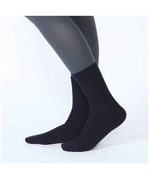 靴下屋（クツシタヤ）の「ウール2ｘ2リブソックス（ソックス・靴下・レディース・オフホワイト/キナリ/グレー/クロ/チャコールモク/ローズピンク/アカ/エンジ/カラシ/ダークグリーン/ブルー/コン・22.0～24.0cm）」の15枚目の写真