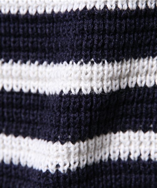 FREDY&GLOSTER（フレディアンドグロスター）の「肩釦パネルプルオーバーニット <Men's JOKER/Fine掲載>（ニット/セーター・メンズ・ホワイト系その他/ネイビー/ホワイト×ネイビー・MEDIUM/LARGE/X-LARGE）」の11枚目の写真