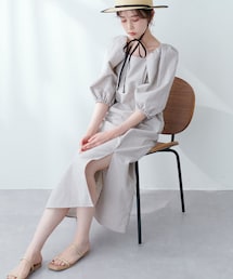 natural couture（ナチュラルクチュール）の「ボレロ付きマルチWAY麻混キャミワンピース（ワンピース・レディース）」