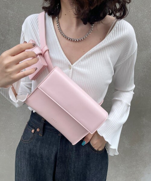 mystic（ミスティック）の「lWEB限定 oti カードケース付きボディBAG（トートバッグ・レディース・オフホワイト/ピンク/ブラック・ONE）」の3枚目の写真
