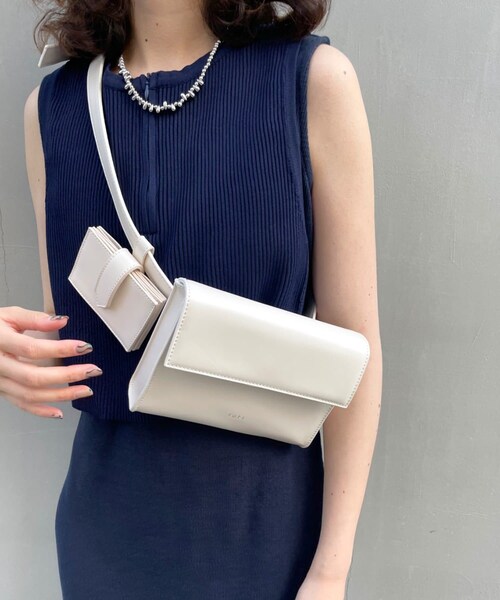 mystic（ミスティック）の「lWEB限定 oti カードケース付きボディBAG（トートバッグ・レディース・オフホワイト/ピンク/ブラック・ONE）」の2枚目の写真