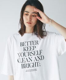 un dix cors | 《予約》【トレンドアイテム】ビックシルエットロゴプリントTシャツ(Tシャツ/カットソー)