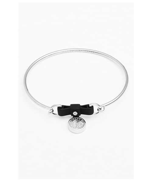 Marc by Marc Jacobs（マークバイマークジェイコブス）の「MARC BY MARC JACOBS 'All Tied Up' Skinny Bangle（ブレスレット・レディース・Wintergreen/Black/ Argento/Orange Glow）」の2枚目の写真