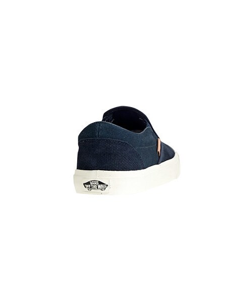 VANS（バンズ）の「Unisex Vans® classic slip-on sneakers in textured suede（スニーカー・レディース・navy・5 MEDIUM/4H MEDIUM/9 MEDIUM/8H MEDIUM/8 MEDIUM/7H MEDIUM/7 MEDIUM/6H MEDIUM/6 MEDIUM/5H MEDIUM/9H MEDIUM）」の3枚目の写真
