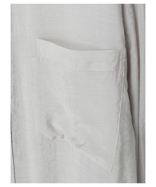 Green　Parks（グリーンパークス）の「・ELENCARE DUE シアーロングスリーブシャツ（トップス・グレー/ブラック/ピンク/グリーン・F）」の18枚目の写真