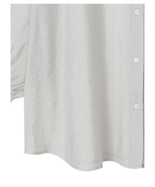 Green　Parks（グリーンパークス）の「・ELENCARE DUE シアーロングスリーブシャツ（トップス・グレー/ブラック/ピンク/グリーン・F）」の15枚目の写真