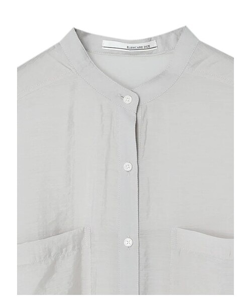 Green　Parks（グリーンパークス）の「・ELENCARE DUE シアーロングスリーブシャツ（トップス・グレー/ブラック/ピンク/グリーン・F）」の13枚目の写真