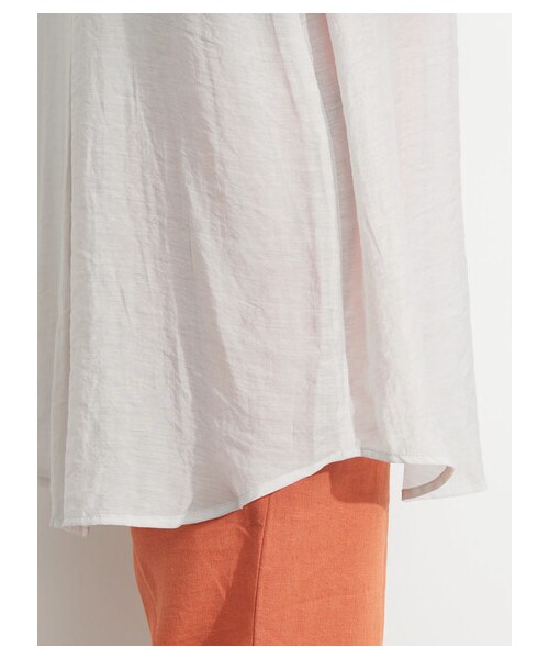 Green　Parks（グリーンパークス）の「・ELENCARE DUE シアーロングスリーブシャツ（トップス・グレー/ブラック/ピンク/グリーン・F）」の10枚目の写真