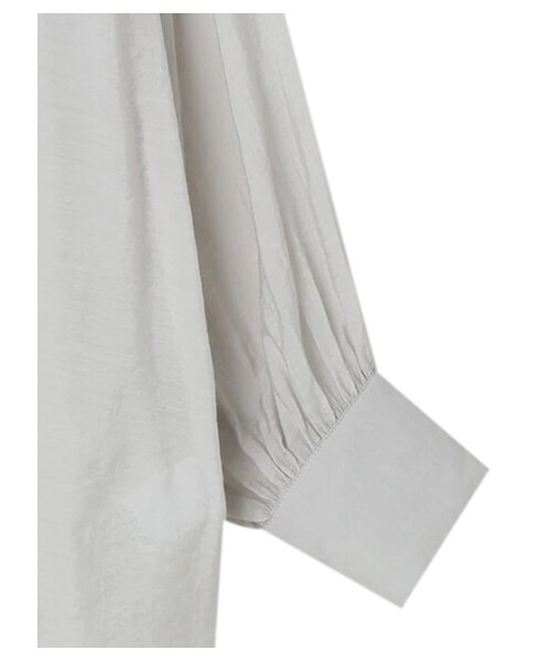 Green　Parks（グリーンパークス）の「・ELENCARE DUE シアーロングスリーブシャツ（トップス・グレー/ブラック/ピンク/グリーン・F）」の14枚目の写真