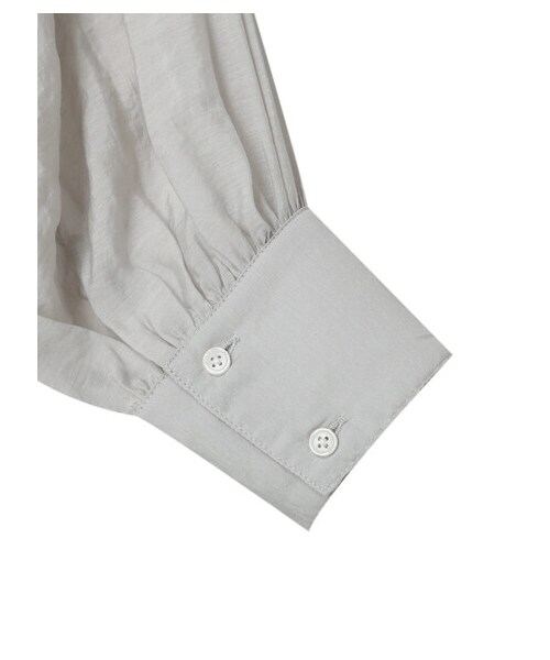 Green　Parks（グリーンパークス）の「・ELENCARE DUE シアーロングスリーブシャツ（トップス・グレー/ブラック/ピンク/グリーン・F）」の19枚目の写真