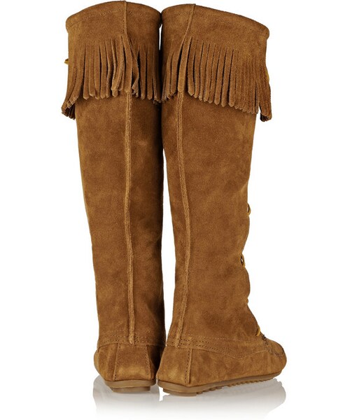 Minnetonka（ミネトンカ）の「+ Minnetonka fringed suede knee boots（ブーツ・レディース・Brown・US9/US10/US5/US7/US8/US6）」の6枚目の写真