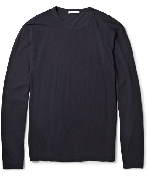 JAMES PERSE(ジェームスパース)の「James Perse Long-Sleeved Cotton-Jersey T-Shirt(Tシャツ/カットソー・メンズ・Black/BLUE/WHITE・5/1/2/3/4)」の3枚目の写真