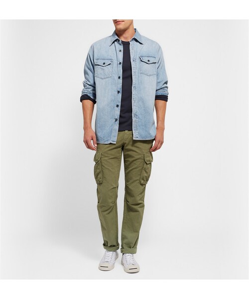 JAMES PERSE(ジェームスパース)の「James Perse Long-Sleeved Cotton-Jersey T-Shirt(Tシャツ/カットソー・メンズ・Black/BLUE/WHITE・5/1/2/3/4)」の2枚目の写真