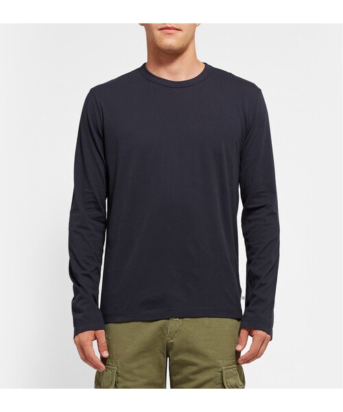 JAMES PERSE(ジェームスパース)の「James Perse Long-Sleeved Cotton-Jersey T-Shirt(Tシャツ/カットソー・メンズ・Black/BLUE/WHITE・5/1/2/3/4)」の6枚目の写真