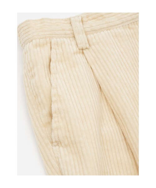 w closet（ダブルクローゼット）の「コーデュロイワイドタックパンツ（パンツ・レディース・アイボリー/ライトグレー/ブラック・FREE）」の8枚目の写真