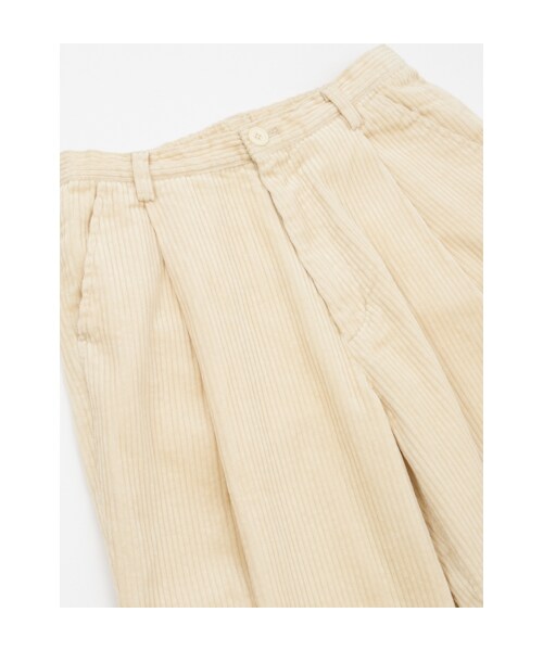 w closet（ダブルクローゼット）の「コーデュロイワイドタックパンツ（パンツ・レディース・アイボリー/ライトグレー/ブラック・FREE）」の7枚目の写真