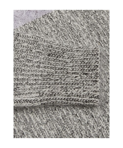 w closet(ダブルクローゼット)の「フェザーヤーン切替アンゴラ引きそろえプルオーバー(トップス・レディース・アイボリー/ブラックMIX・FREE)」の7枚目の写真