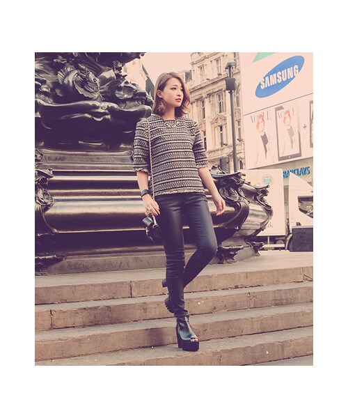 gracegift(グレースギフト)の「魚口拉鍊厚底踝靴(シューズ・レディース・灰褐/黑・35/36/37/38/39/40/41)」の19枚目の写真