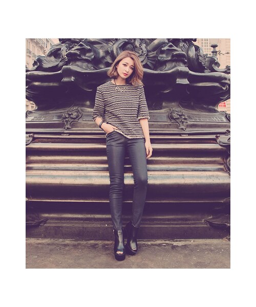 gracegift(グレースギフト)の「魚口拉鍊厚底踝靴(シューズ・レディース・灰褐/黑・35/36/37/38/39/40/41)」の17枚目の写真