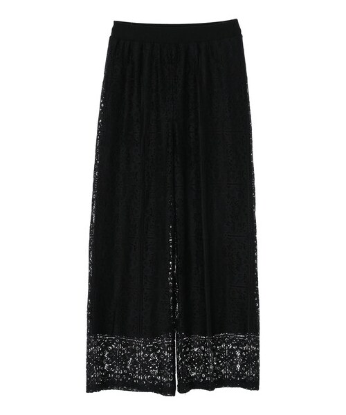 Green　Parks（グリーンパークス）の「格子柄レースパンツ（パンツ・ブラック/グリーン/エクリュ・F）」の10枚目の写真