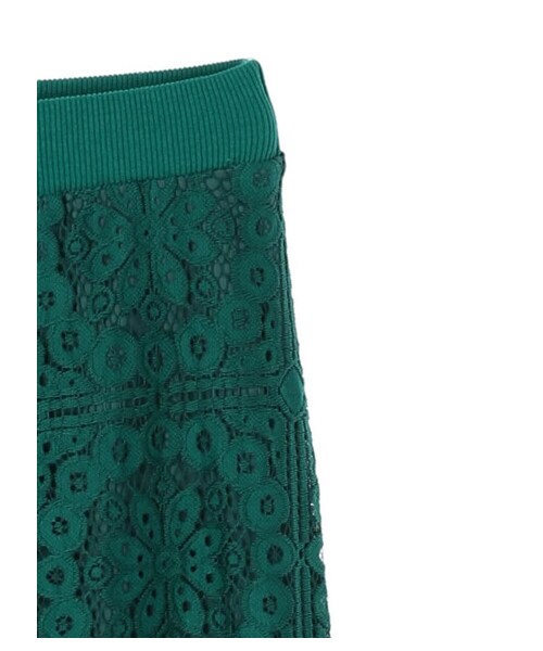 Green　Parks（グリーンパークス）の「格子柄レースパンツ（パンツ・ブラック/グリーン/エクリュ・F）」の5枚目の写真