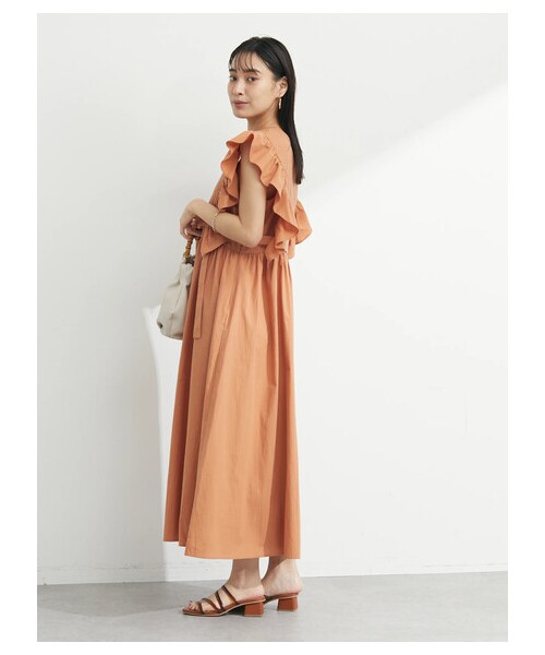 Green　Parks（グリーンパークス）の「・SUGARSPOON SET2点ベスト×キャミワンピ（ワンピース/ドレス・オレンジ/ネイビー・F）」の2枚目の写真