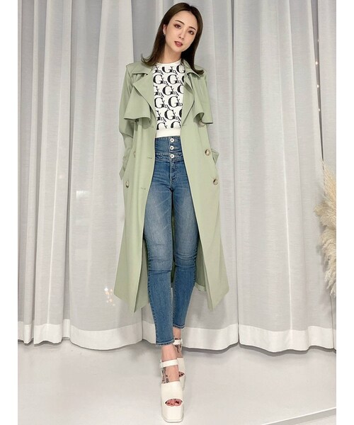 GYDA（ジェイダ）の「H/W ウエストクロススキニーデニムパンツ（デニムパンツ・ブルー/アイスブルー・M/XS/S）」の13枚目の写真