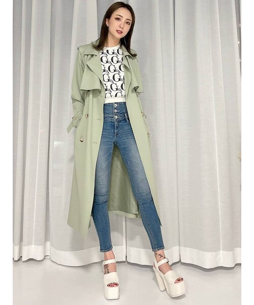 GYDA（ジェイダ）の「H/W ウエストクロススキニーデニムパンツ（デニムパンツ・ブルー/アイスブルー・M/XS/S）」の12枚目の写真