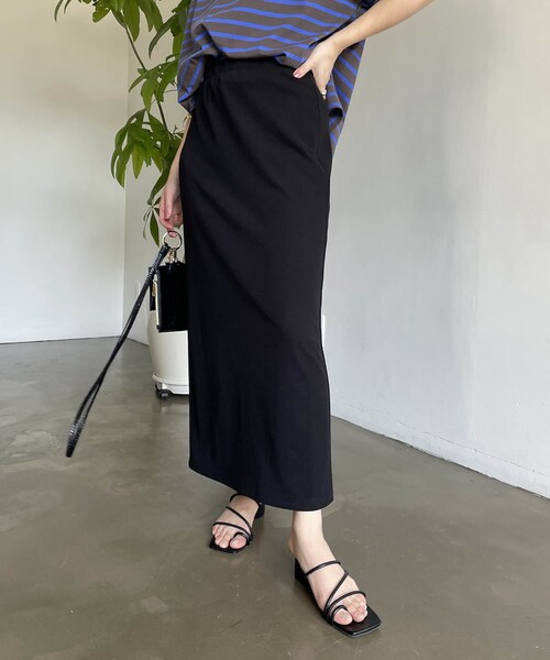 CAPRICIEUX LE'MAGE(カプリシューレマージュ)の「【HAPPY BAG対象商品】リラックスカットスカート(スカート・レディース・オレンジ/グリーン/ピンク/ブラック・F)」の2枚目の写真