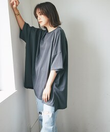 RIVE DROITE（リヴドロワ）の「予約【オーバーサイズなTシャツ】BIGサイズフットボールTee（Tシャツ/カットソー）」