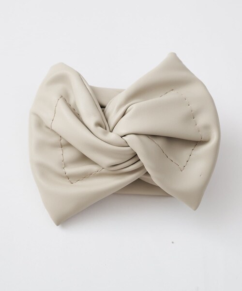 Lattice(Lattice)の「エコレザーデフトバン(その他ヘアアクセサリー・レディース・ブラック/ブラウン/イエロー/グリーン/ホワイト/グレー/ピンク/アイボリー・0)」の2枚目の写真