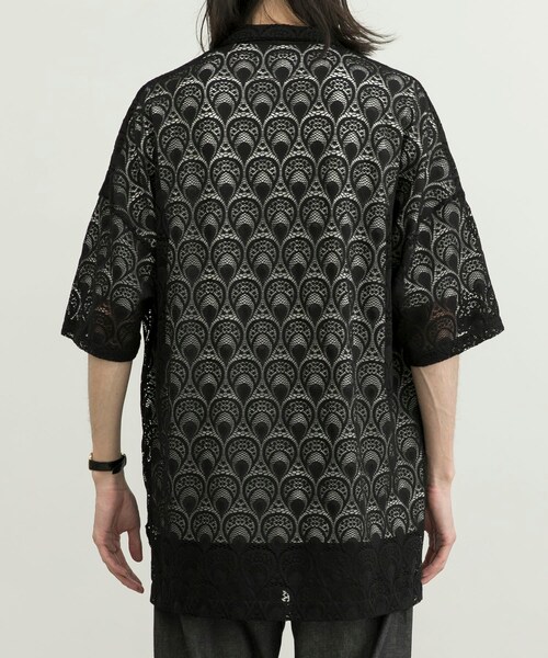 URBAN RESEARCH ID（アーバンリサーチ アイディー）の「URBAN RESEARCH iD 蕾絲開領襯衫（トップス・メンズ・黑色/煙燻藍色/煙燻綠色・M/L）」の12枚目の写真
