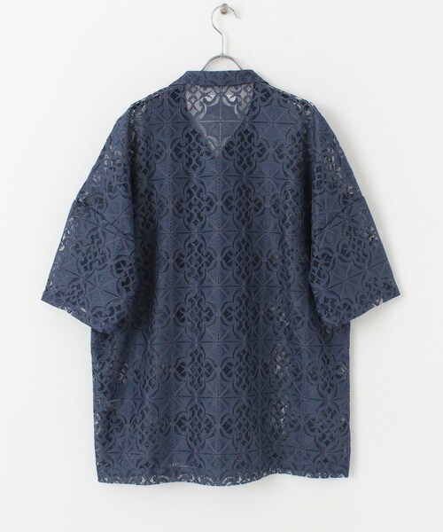 URBAN RESEARCH ID（アーバンリサーチ アイディー）の「URBAN RESEARCH iD 蕾絲開領襯衫（トップス・メンズ・黑色/煙燻藍色/煙燻綠色・M/L）」の22枚目の写真