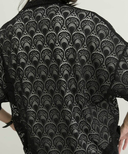 URBAN RESEARCH ID（アーバンリサーチ アイディー）の「URBAN RESEARCH iD 蕾絲開領襯衫（トップス・メンズ・黑色/煙燻藍色/煙燻綠色・M/L）」の16枚目の写真