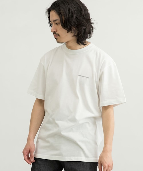 URBAN RESEARCH ID(アーバンリサーチ アイディー)の「URBAN RESEARCH iD PICTURE TODAY T恤(トップス・メンズ・白色/黑色/淡酒紅色・M/L/XL)」の4枚目の写真