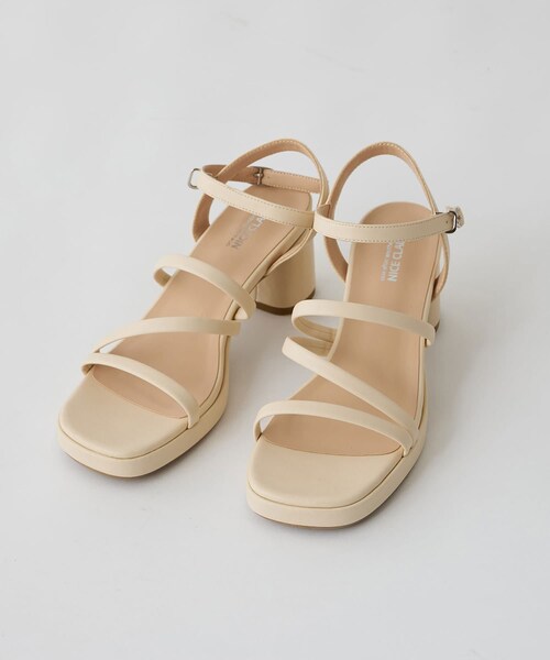 one after another NICE CLAUP（ワンアフターアナザーナイスクラップ）の「チューブヒールサンダル（その他シューズ・レディース・アイボリー/グリーン/モカ・1/2/3）」の2枚目の写真