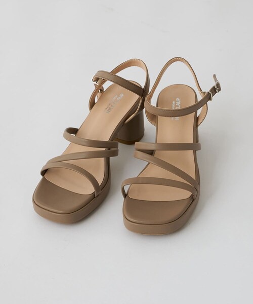 one after another NICE CLAUP（ワンアフターアナザーナイスクラップ）の「チューブヒールサンダル（その他シューズ・レディース・アイボリー/グリーン/モカ・1/2/3）」の3枚目の写真