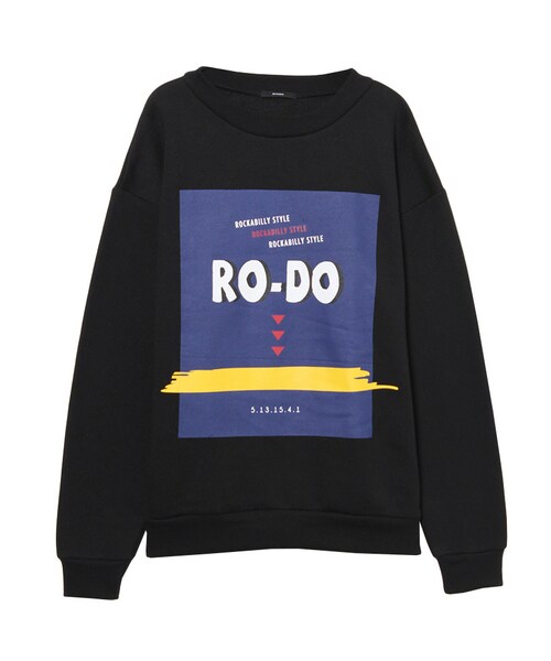 EMODA（エモダ）の「PANEL ARTトレーナー（トップス・レディース・ホワイト/ブラック・F）」の2枚目の写真