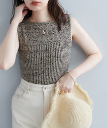natural couture | 杢もくメランジニットタンク(ニット/セーター)