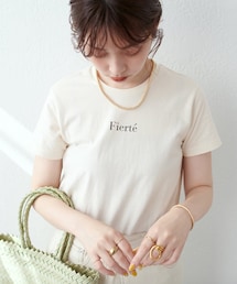natural couture | 旬のカラーリングが目を惹く ベーシック半袖ロゴＴ(Tシャツ/カットソー)