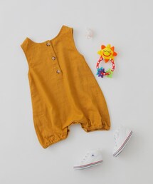 【KIDS】BABYかぼちゃリネンロンパース