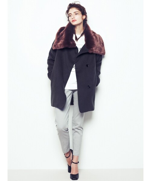 EMODA（エモダ）の「スリムチノPT（パンツ・レディース・グレー/ブラック/レッド・S/M）」の4枚目の写真