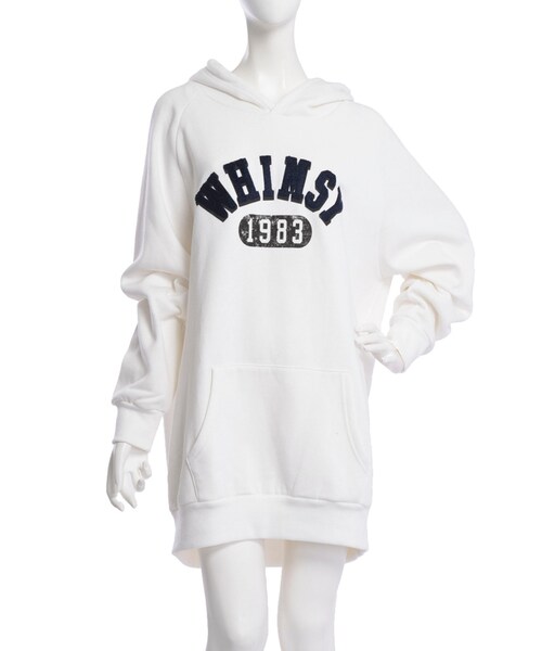 jouetie（ジュエティ）の「サガラカレッジチュニックパーカ（トップス・レディース・オフホワイト/グレー/ネイビー・M）」の5枚目の写真