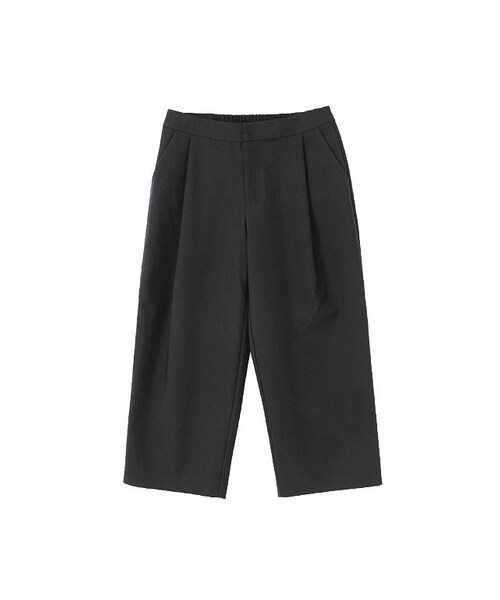 KBF（ケイビーエフ）の「KBF+　ビックタッククロップドワイドパンツ（パンツ・レディース・BEG/NVY/BLK・one）」の2枚目の写真