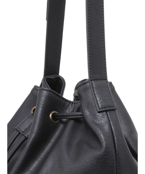 Ungrid（アングリッド）の「【Casual】レザーショルダーＢＡＧ（バッグ・レディース・ブラック/キャメル・F）」の6枚目の写真