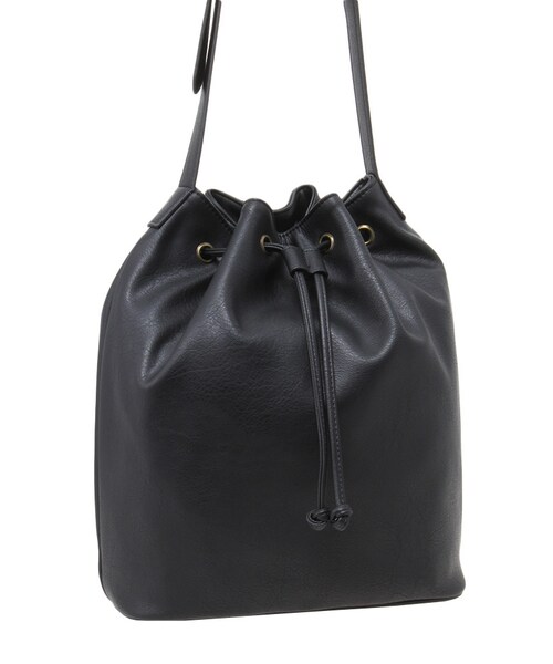 Ungrid（アングリッド）の「【Casual】レザーショルダーＢＡＧ（バッグ・レディース・ブラック/キャメル・F）」の5枚目の写真