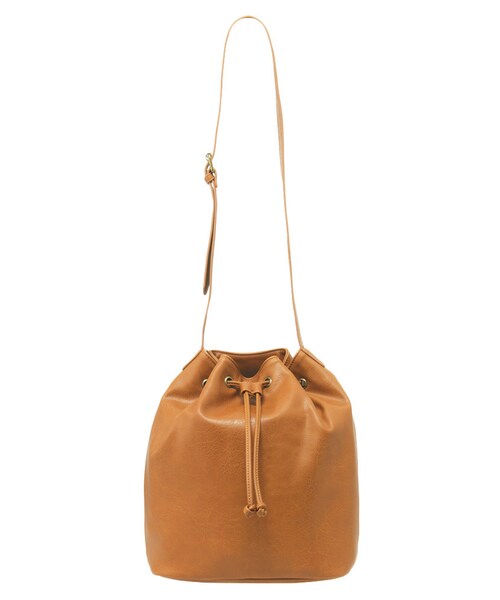 Ungrid（アングリッド）の「【Casual】レザーショルダーＢＡＧ（バッグ・レディース・ブラック/キャメル・F）」の2枚目の写真
