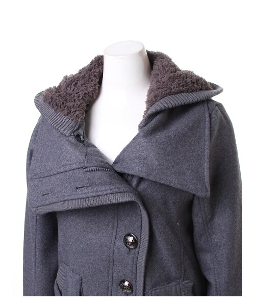 INGNI（イング）の「スタンドパーカー／ブルゾン（ジャケット/アウター・レディース・ｸﾞﾚｰ/ｸﾛ・M）」の3枚目の写真