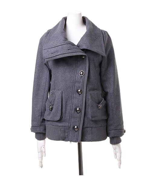 INGNI（イング）の「スタンドパーカー／ブルゾン（ジャケット/アウター・レディース・ｸﾞﾚｰ/ｸﾛ・M）」の7枚目の写真